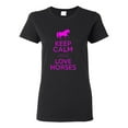 thumbnail image 1 of Ladies Keep Calm And Love Horses T-Shirt Tee, 1 of 2