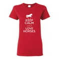 thumbnail image 1 of Ladies Keep Calm And Love Horses T-Shirt Tee, 1 of 2