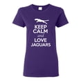 thumbnail image 1 of Ladies Keep Calm And Love Jaguar Big Cat Animal Lover T-Shirt Tee, 1 of 2