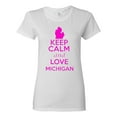 thumbnail image 1 of Ladies Keep Calm And Love Michigan Country T-Shirt Tee, 1 of 2