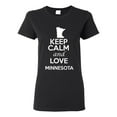thumbnail image 1 of Ladies Keep Calm And Love Minnesota Country T-Shirt Tee, 1 of 2