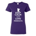 thumbnail image 1 of Ladies Keep Calm And Love Minnesota Country T-Shirt Tee, 1 of 2