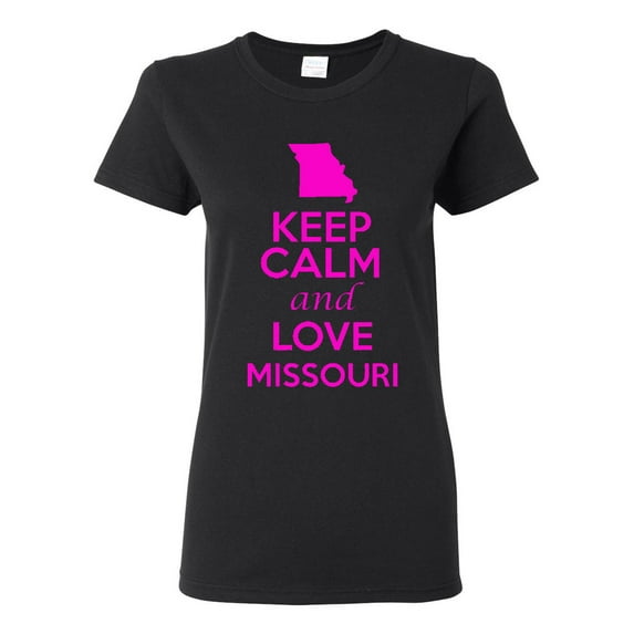 Ladies Keep Calm And Love Missouri Country T-Shirt Tee