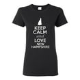 thumbnail image 1 of Ladies Keep Calm And Love New Hampshire Country T-Shirt Tee, 1 of 2