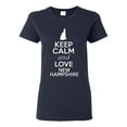 thumbnail image 1 of Ladies Keep Calm And Love New Hampshire Country T-Shirt Tee, 1 of 2