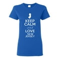 thumbnail image 1 of Ladies Keep Calm And Love New Jersey Country T-Shirt Tee, 1 of 2