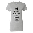 thumbnail image 1 of Ladies Keep Calm And Love New York Country T-Shirt Tee, 1 of 2