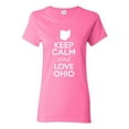 thumbnail image 1 of Ladies Keep Calm And Love Ohio Country T-Shirt Tee, 1 of 2