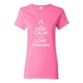 thumbnail image 1 of Ladies Keep Calm And Love Penguins T-Shirt Tee, 1 of 2
