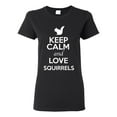thumbnail image 1 of Ladies Keep Calm And Love Squirrels Nuts Animal Lover T-Shirt Tee, 1 of 2