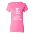 thumbnail image 1 of Ladies Keep Calm And Love Starfish Sea Star Animal Lover T-Shirt Tee, 1 of 2