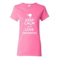thumbnail image 1 of Ladies Keep Calm And Love Swordfish Fish Animal Lover T-Shirt Tee, 1 of 2