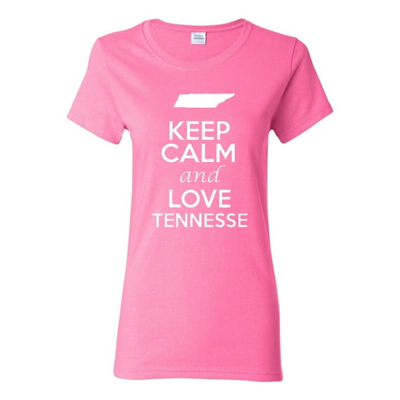 Ladies Keep Calm And Love Tennessee Country T-Shirt Tee
