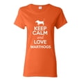 thumbnail image 1 of Ladies Keep Calm And Love Warthogs Hogs Animal Lover T-Shirt Tee, 1 of 2