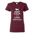 thumbnail image 1 of Ladies Keep Calm And Love Warthogs Hogs Animal Lover T-Shirt Tee, 1 of 2
