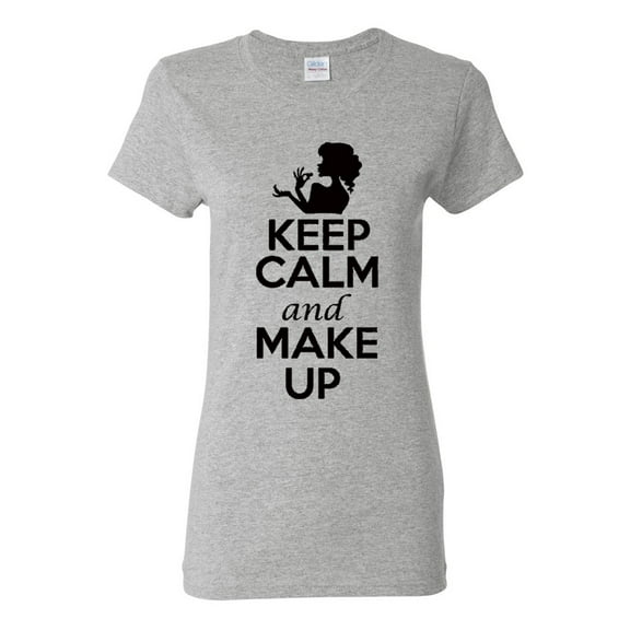 Ladies Keep Calm And Make Up T-Shirt Tee