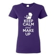 thumbnail image 1 of Ladies Keep Calm And Make Up T-Shirt Tee, 1 of 2