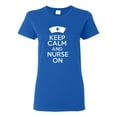 thumbnail image 1 of Ladies Keep Calm And Nurse On T-Shirt Tee, 1 of 2