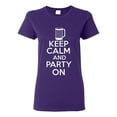 thumbnail image 1 of Ladies Keep Calm And Party On Celebrations T-Shirt Tee, 1 of 2