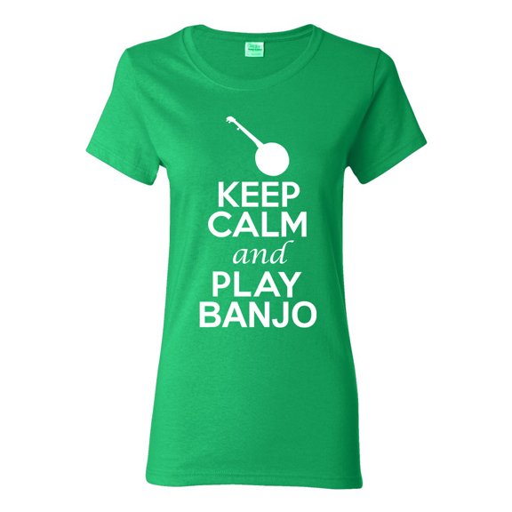 Ladies Keep Calm And Play Banjo Music Lover Musician DT T-Shirt Tee