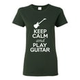 thumbnail image 1 of Ladies Keep Calm And Play Guitar Music Lover Musician DT T-Shirt Tee, 1 of 2