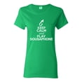 thumbnail image 1 of Ladies Keep Calm And Play Sousaphone Music Lover Musician DT T-Shirt Tee, 1 of 2