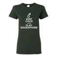 thumbnail image 1 of Ladies Keep Calm And Play Sousaphone Music Lover Musician DT T-Shirt Tee, 1 of 2