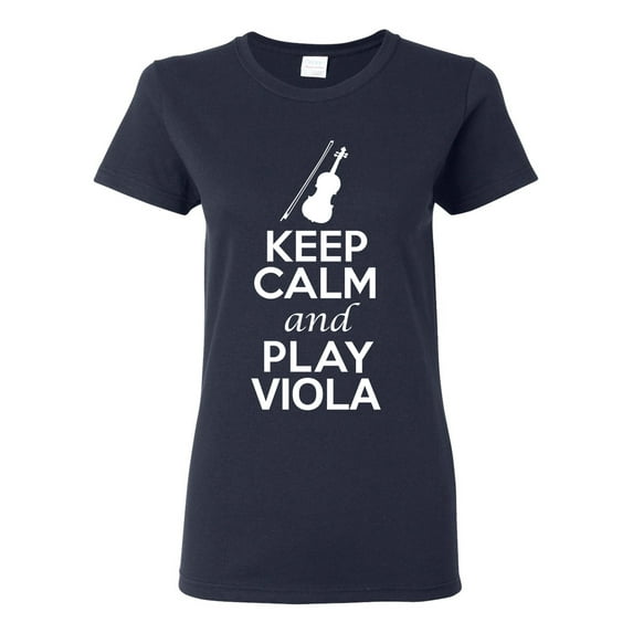 Ladies Keep Calm And Play Viola Music Lover Musician DT T-Shirt Tee