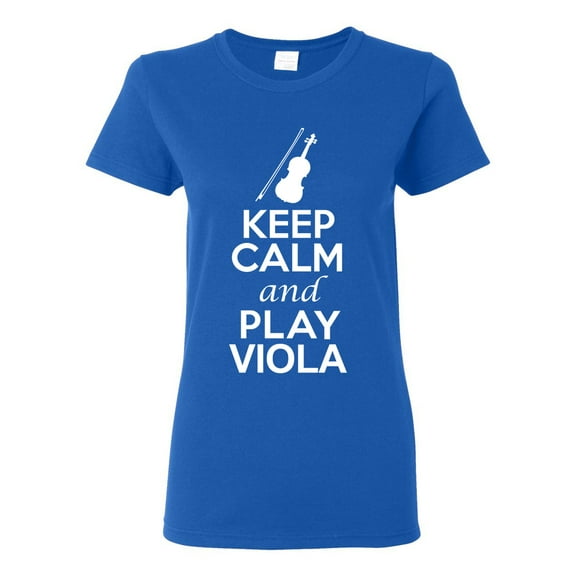 Ladies Keep Calm And Play Viola Music Lover Musician DT T-Shirt Tee
