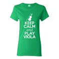thumbnail image 1 of Ladies Keep Calm And Play Viola Music Lover Musician DT T-Shirt Tee, 1 of 2