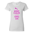 thumbnail image 1 of Ladies Keep Calm And Sing On T-Shirt Tee, 1 of 2