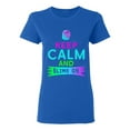 thumbnail image 1 of Ladies Keep Calm And Slime On Slime Lovers Party Funny DT T-Shirt Tee, 1 of 2