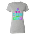 thumbnail image 1 of Ladies Keep Calm And Slime On Slime Lovers Party Funny DT T-Shirt Tee, 1 of 2