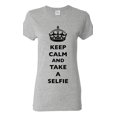 thumbnail image 1 of Ladies Keep Calm And Take A Selfie Crown Queen Camera Funny DT T-Shirt Tee, 1 of 2