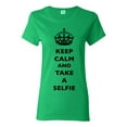 thumbnail image 1 of Ladies Keep Calm And Take A Selfie Crown Queen Camera Funny DT T-Shirt Tee, 1 of 2