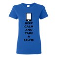 thumbnail image 1 of Ladies Keep Calm And Take A Selfie Phone Camera Picture Funny DT T-Shirt Tee, 1 of 2