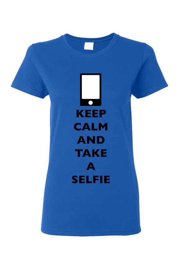 Ladies Keep Calm And Take A Selfie Phone Camera Picture Funny DT T-Shirt Tee