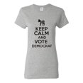 thumbnail image 1 of Ladies Keep Calm And Vote Democrat Politics T-Shirt Tee, 1 of 2