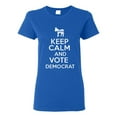 thumbnail image 1 of Ladies Keep Calm And Vote Democrat Politics T-Shirt Tee, 1 of 2