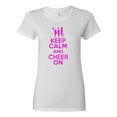 thumbnail image 1 of Ladies Keep Calm and Cheer On T-Shirt Tee, 1 of 2
