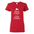 thumbnail image 1 of Ladies Keep Calm and Love Foxes T-Shirt Tee, 1 of 2