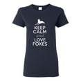 thumbnail image 1 of Ladies Keep Calm and Love Foxes T-Shirt Tee, 1 of 2