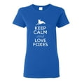 thumbnail image 1 of Ladies Keep Calm and Love Foxes T-Shirt Tee, 1 of 2