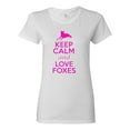 thumbnail image 1 of Ladies Keep Calm and Love Foxes T-Shirt Tee, 1 of 2