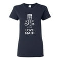 thumbnail image 1 of Ladies Keep Calm and Love Math T-Shirt Tee, 1 of 2