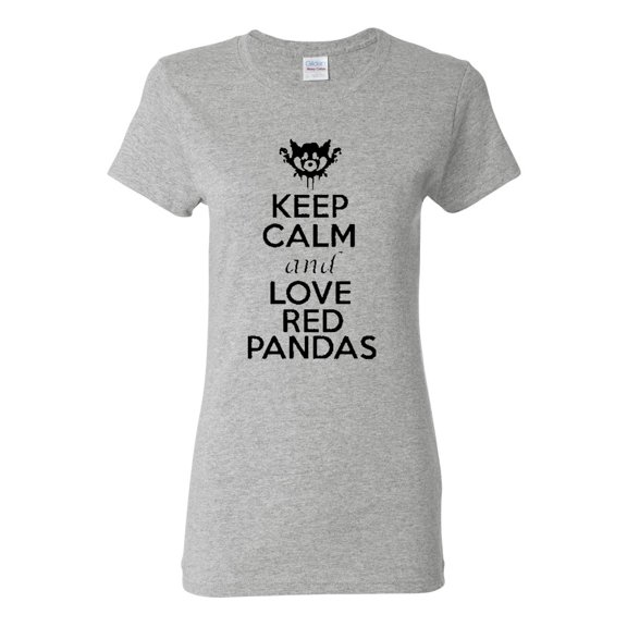 Ladies Keep Calm and Love Red Pandas T-Shirt Tee