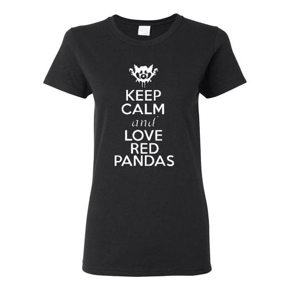 Ladies Keep Calm and Love Red Pandas T-Shirt Tee