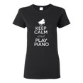 thumbnail image 1 of Ladies Keep Calm and Play Piano T-Shirt Tee, 1 of 2