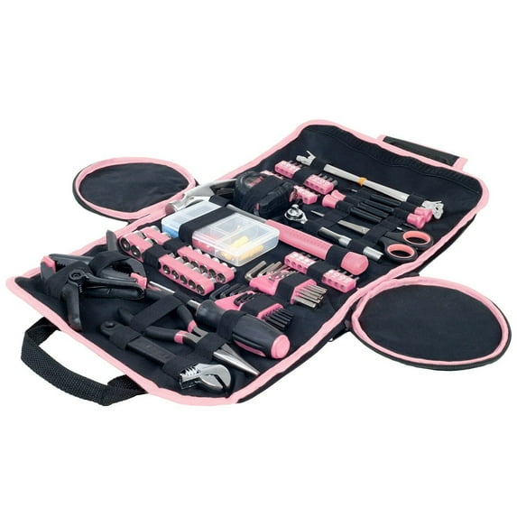 Ladies Kit 86 Pc Tool Set Hammer Pliers Screwdrivers Hex Wrench Clamps Pink