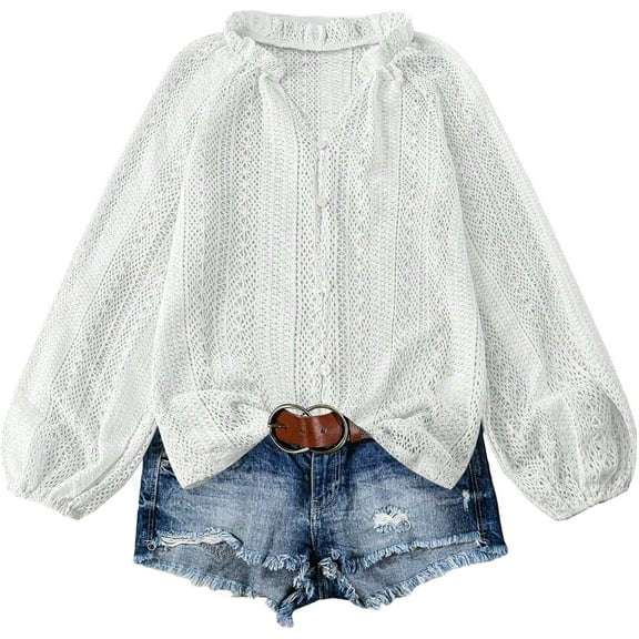 Ladies Knitted Shirts Fashion Hollowed Cardigans Lace Collar Jackets Solid Long Sleeve Sweaters Open Front Button Down 2025 Fall Lightweight Outwear